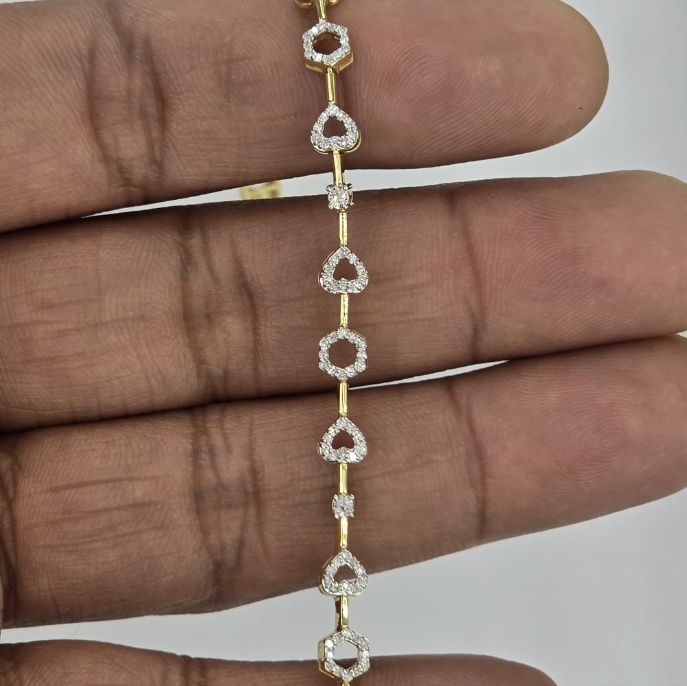 Real Diamond 10kt Gold Bracelet For Women